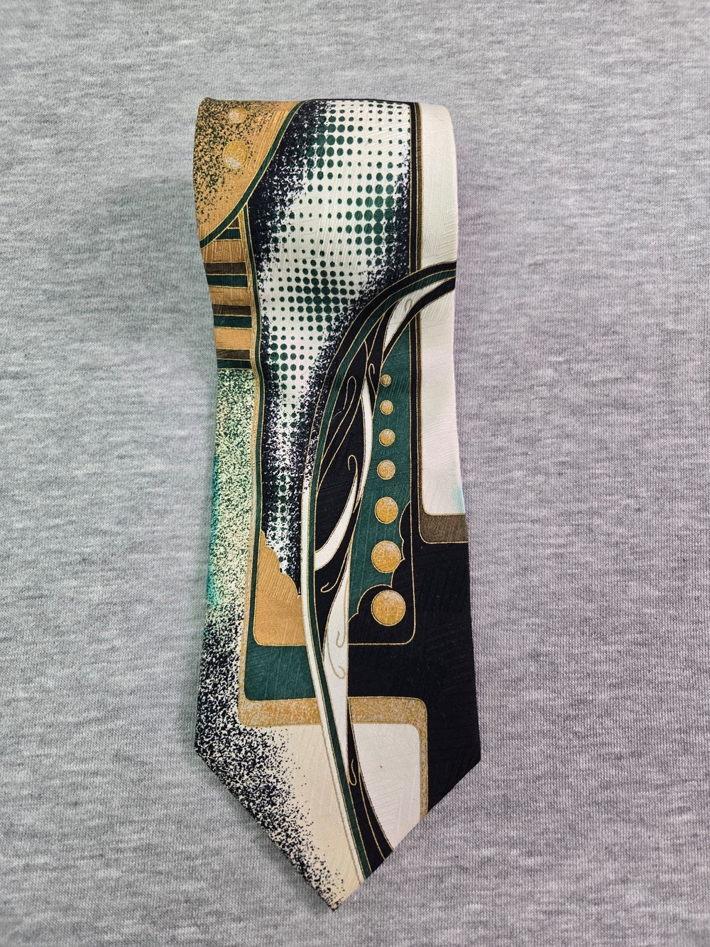 Vtg Enrico Capucci Tie Mens One Size Multicolor Abstract Geometric Silk Jacquard